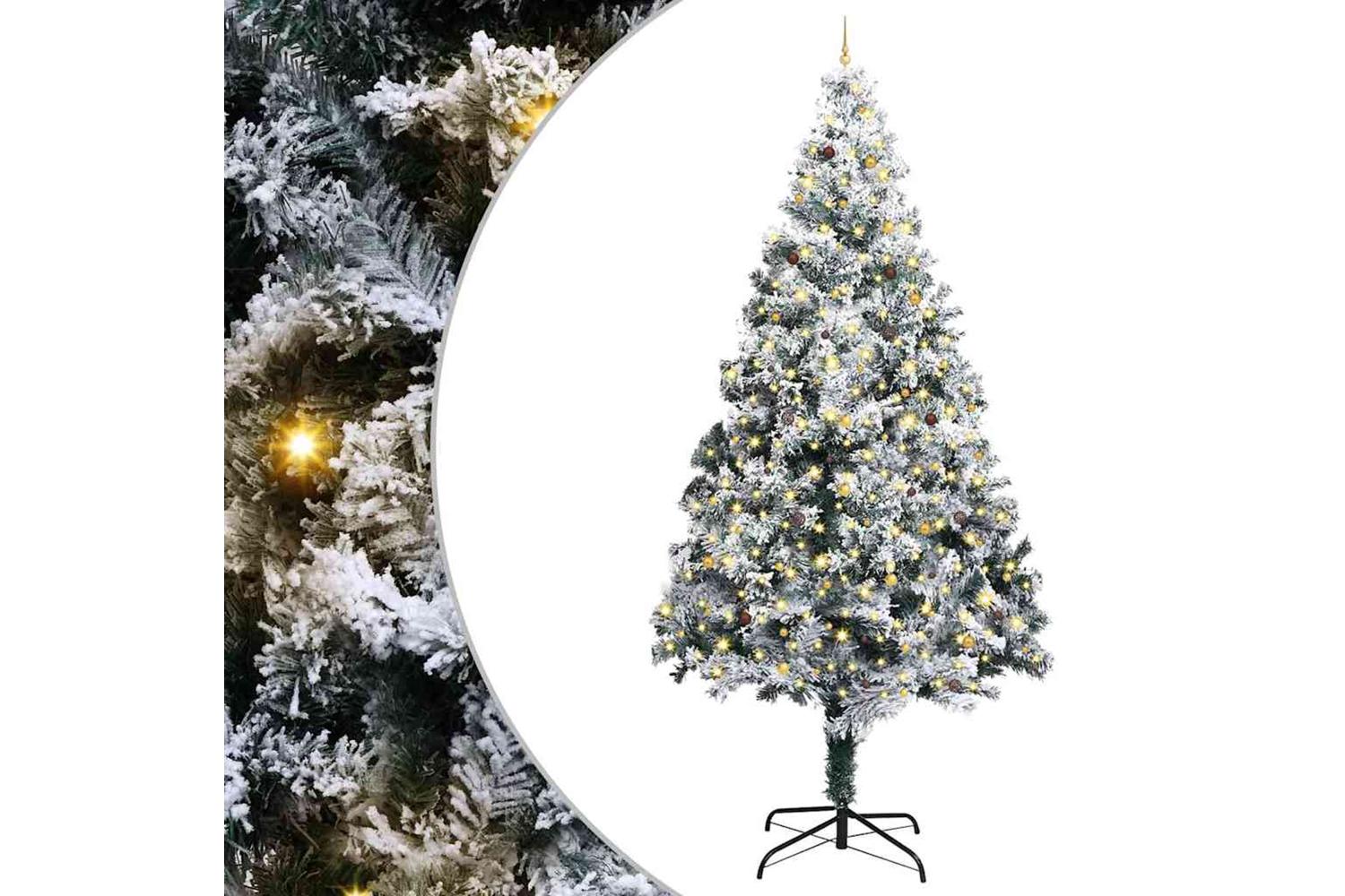 Vidaxl Artificial Pre-lit Christmas Tree With Ball Set Green 400 Cm