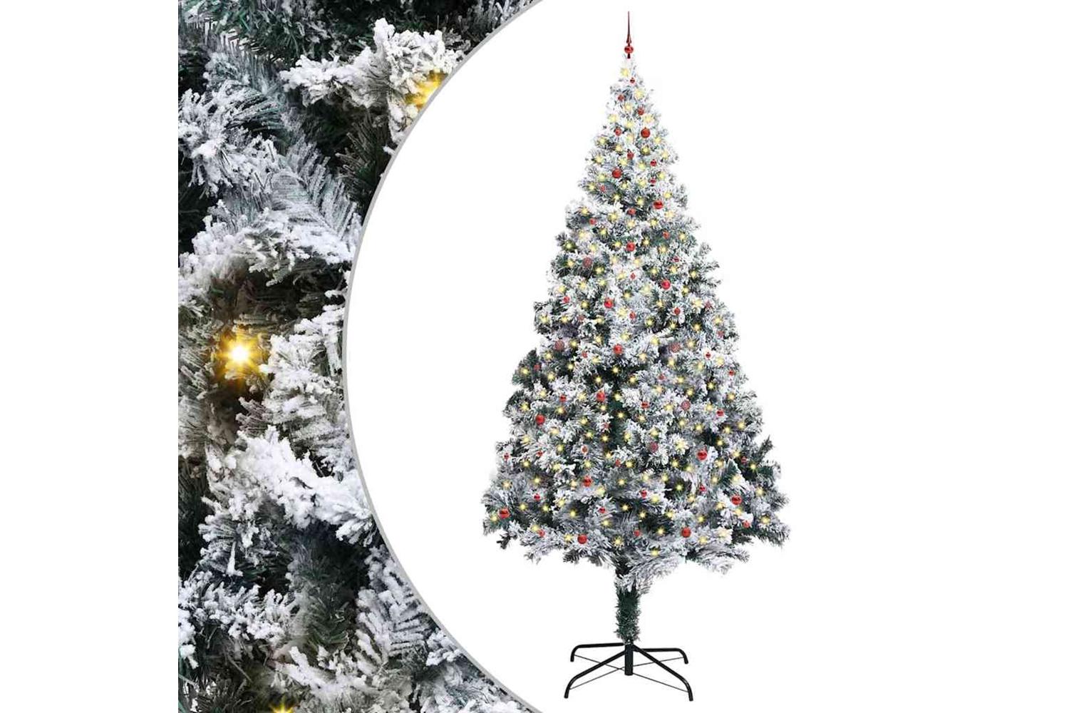 Vidaxl Artificial Pre-lit Christmas Tree With Ball Set Green 400 Cm