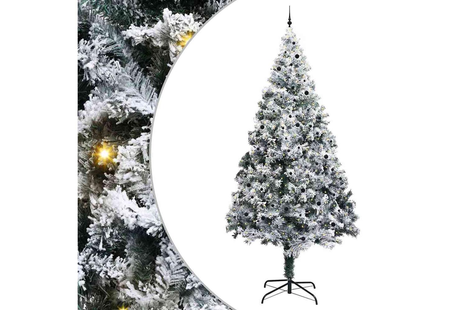 Vidaxl Artificial Pre-lit Christmas Tree With Ball Set Green 400 Cm