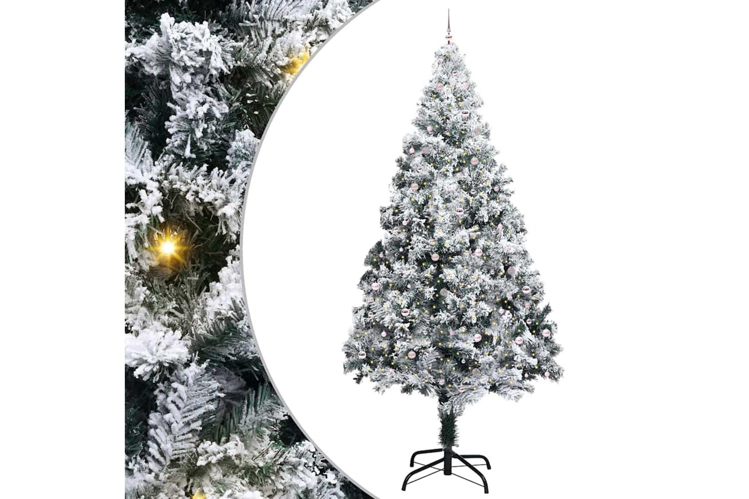 Vidaxl Artificial Pre-lit Christmas Tree With Ball Set Green 400 Cm