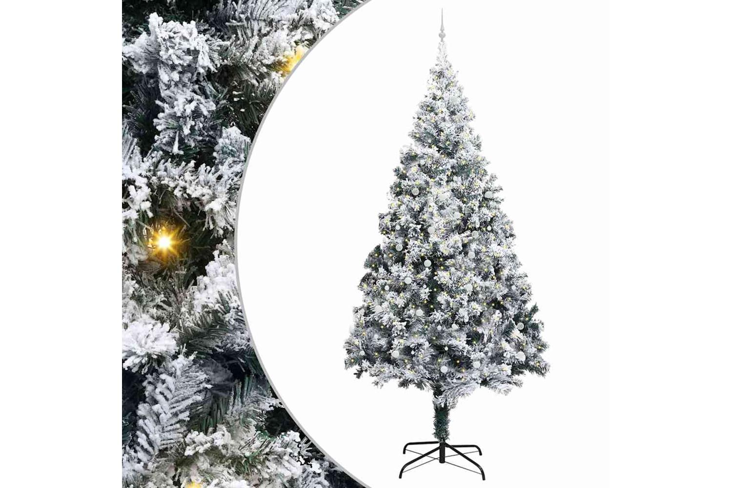 Vidaxl Artificial Pre-lit Christmas Tree With Ball Set Green 400 Cm