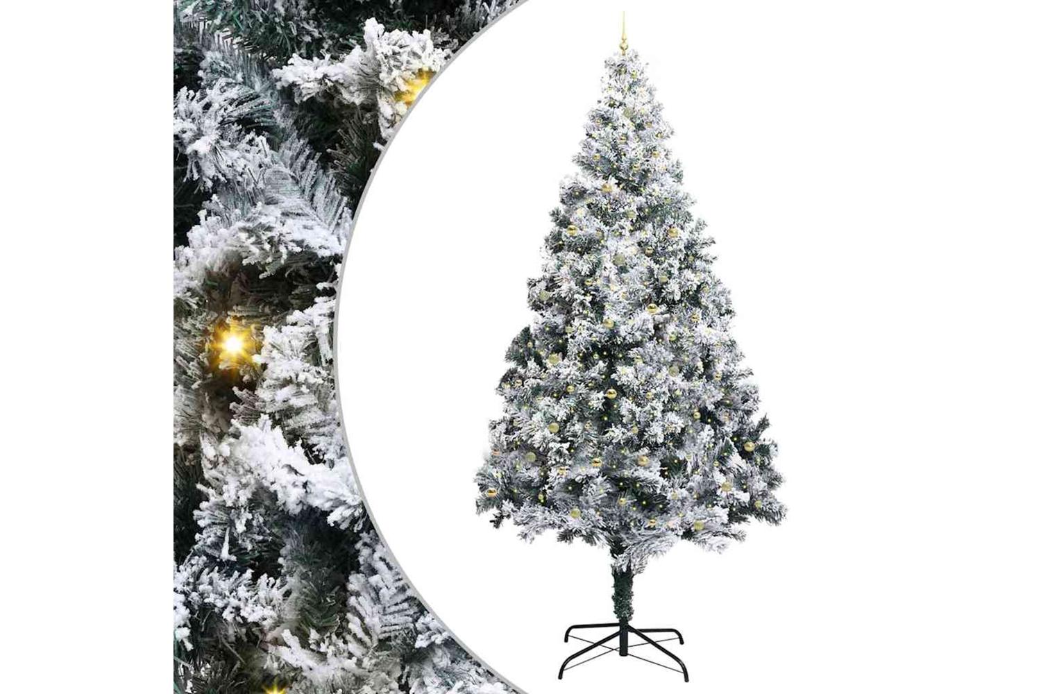 Vidaxl Artificial Pre-lit Christmas Tree With Ball Set Green 400 Cm