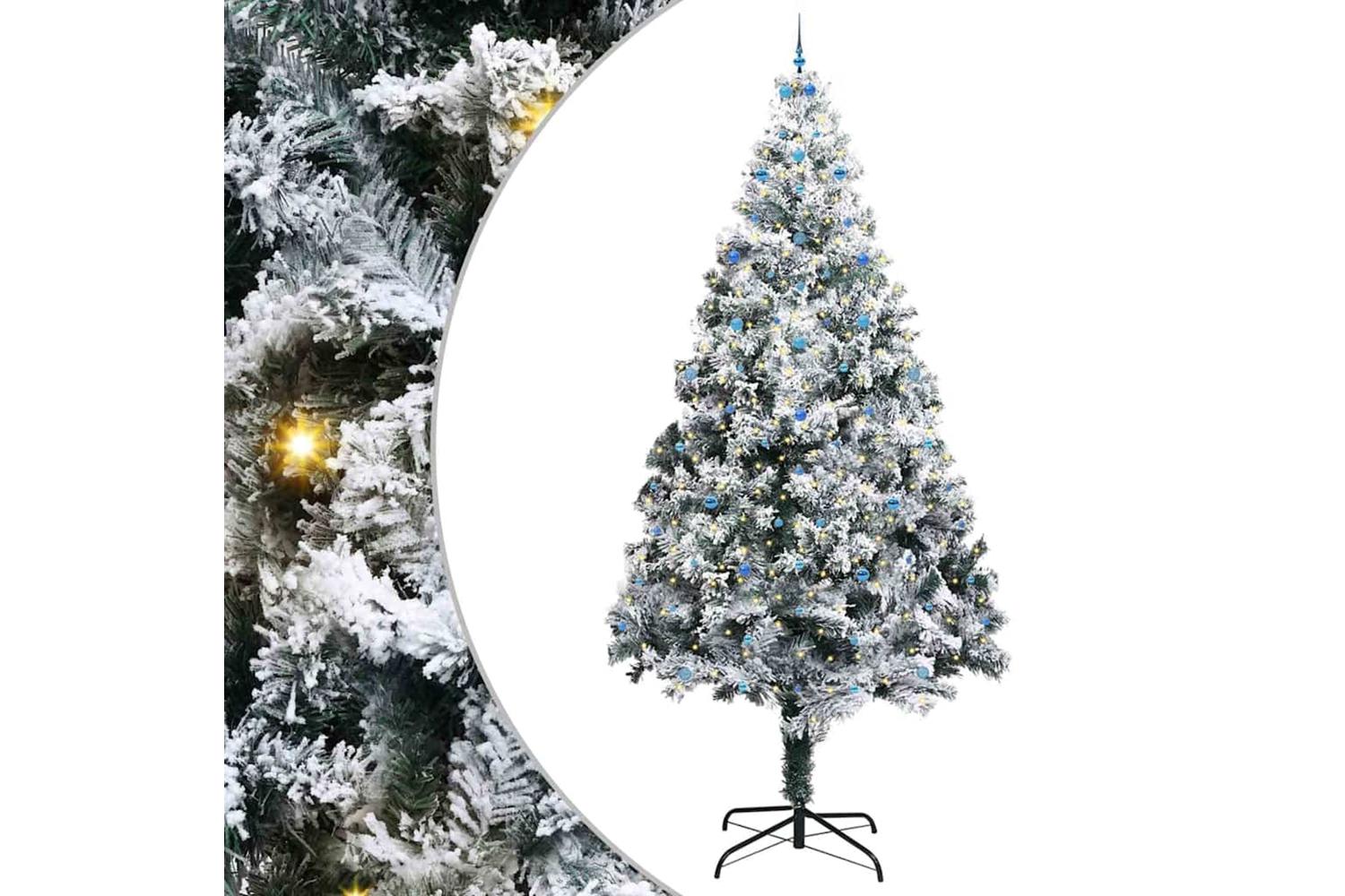 Vidaxl Artificial Pre-lit Christmas Tree With Ball Set Green 400 Cm