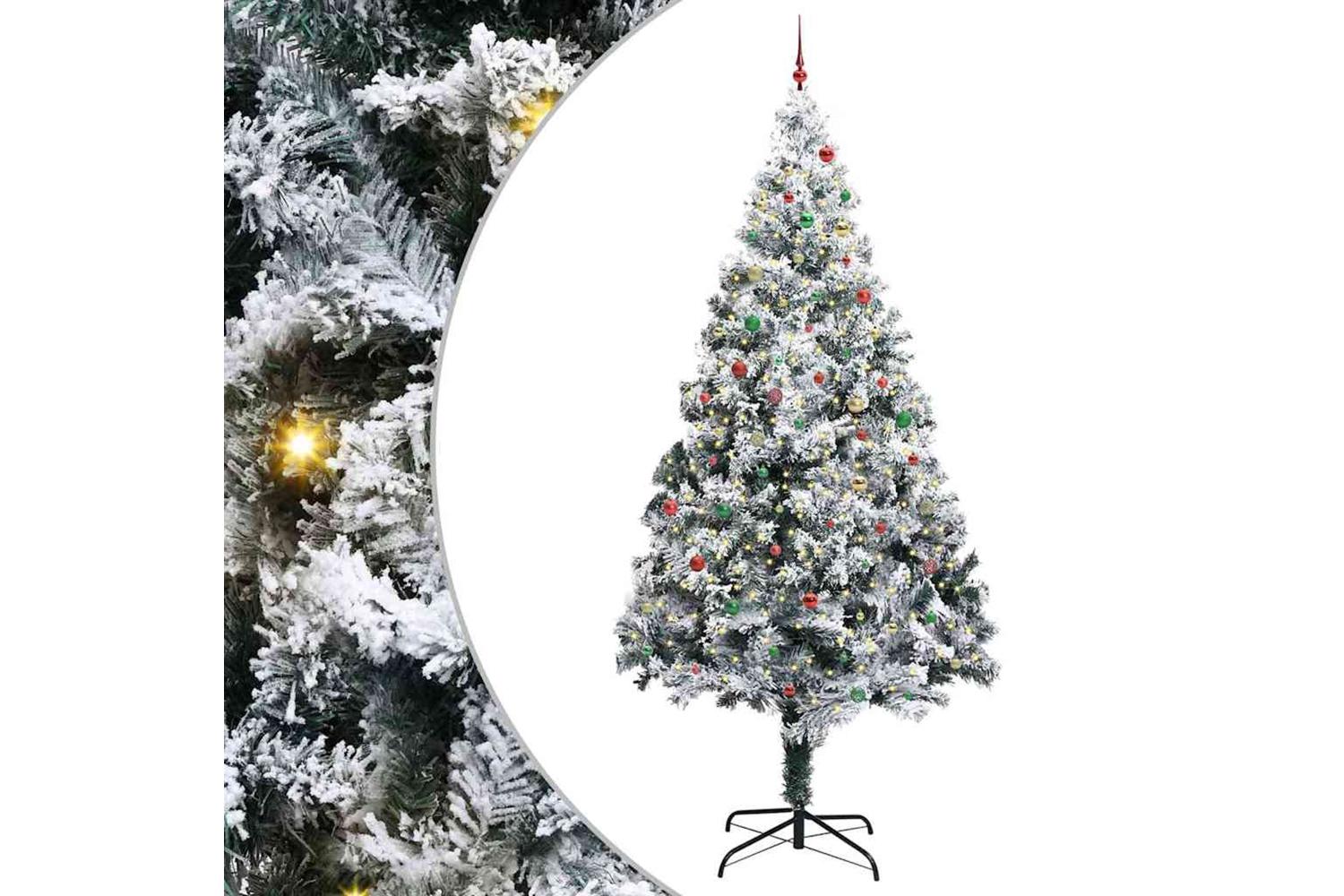 Vidaxl Artificial Pre-lit Christmas Tree With Ball Set Green 400 Cm