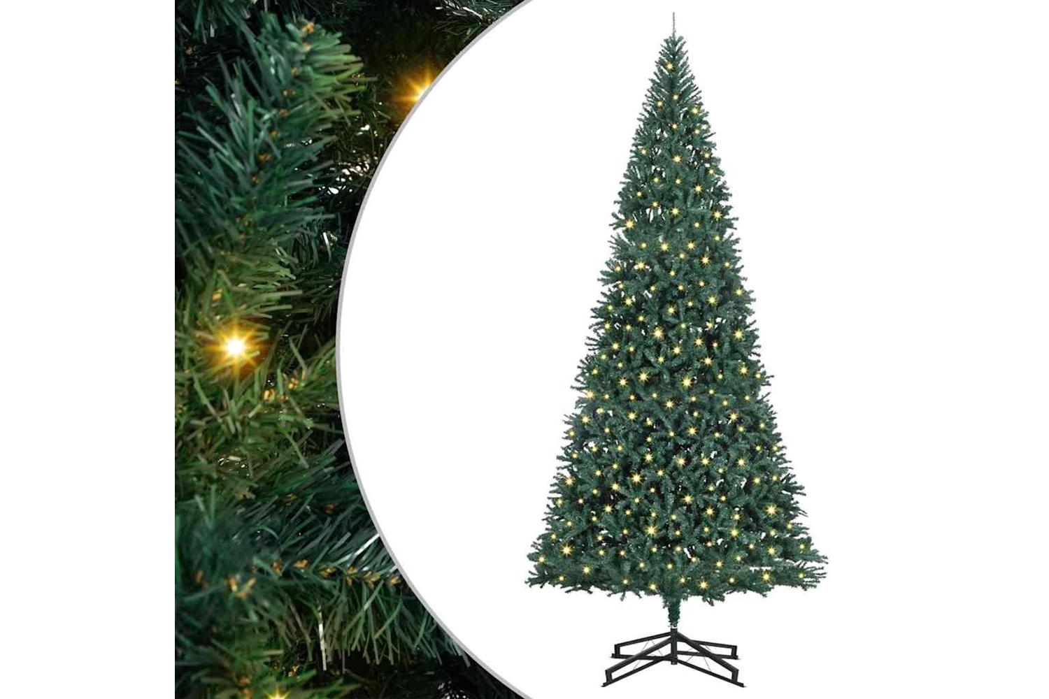 Vidaxl Artificial Pre-lit Christmas Tree With Stand Green 500 Cm Pvc
