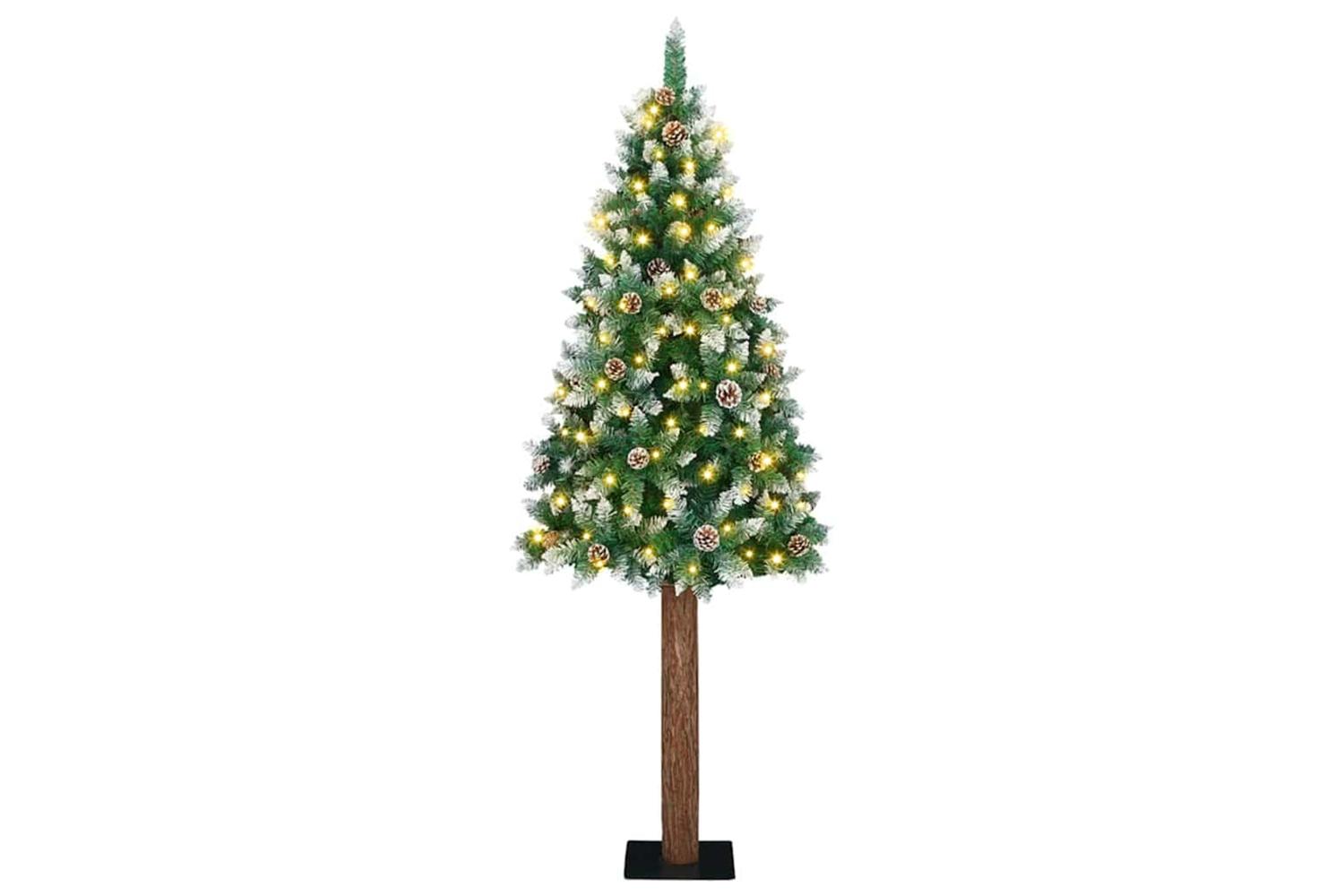 Vidaxl Slim Christmas Tree With 300 Leds Green And White 180 Cm
