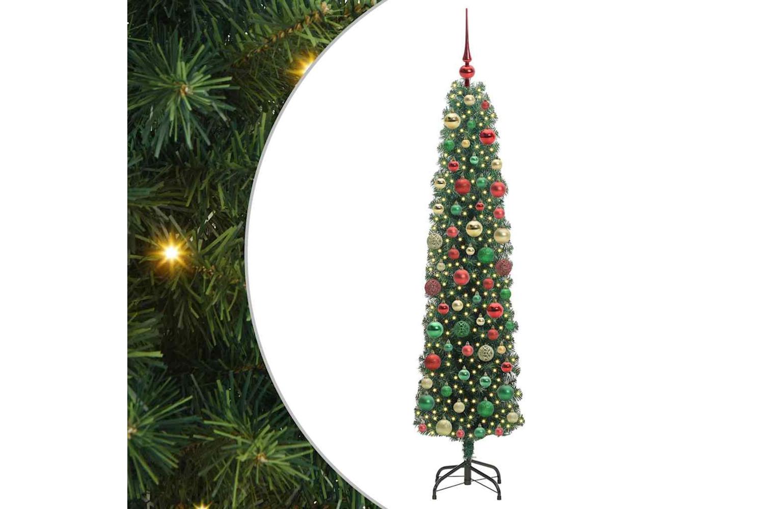 Vidaxl Artificial Christmas Tree With 300 Leds With Stand Green 180 Cm