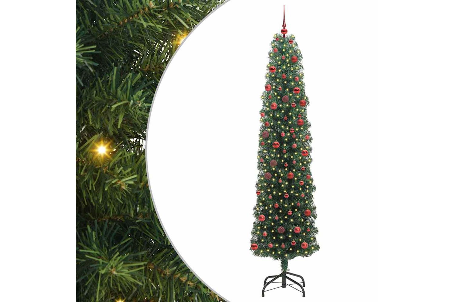 Vidaxl Artificial Christmas Tree With 300 Leds With Stand Green 210 Cm