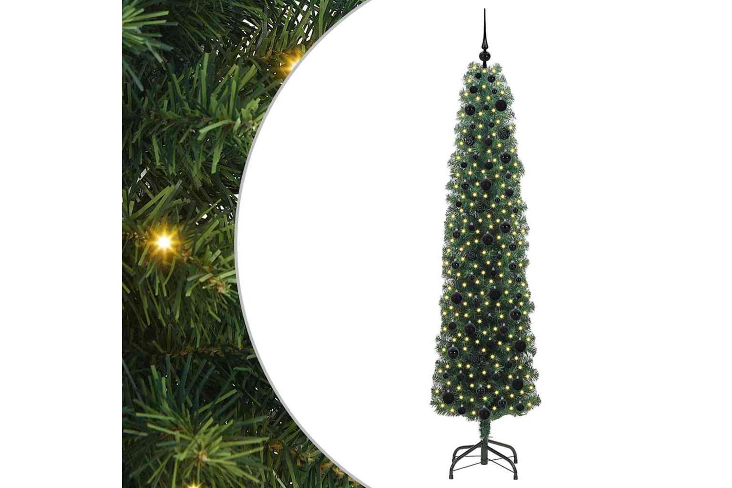 Vidaxl Artificial Christmas Tree With 300 Leds With Stand Green 210 Cm