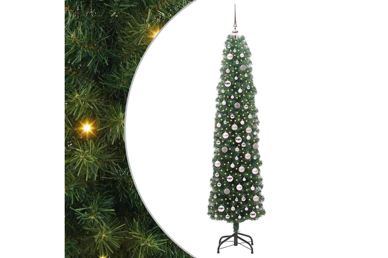 Vidaxl Artificial Christmas Tree With 300 Leds With Stand Green 210 Cm