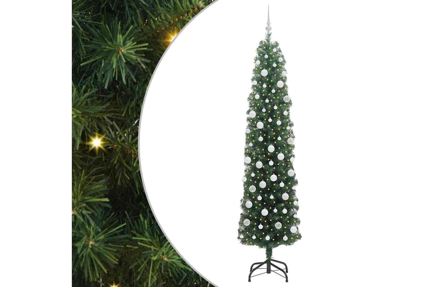 Vidaxl Artificial Christmas Tree With 300 Leds With Stand Green 210 Cm