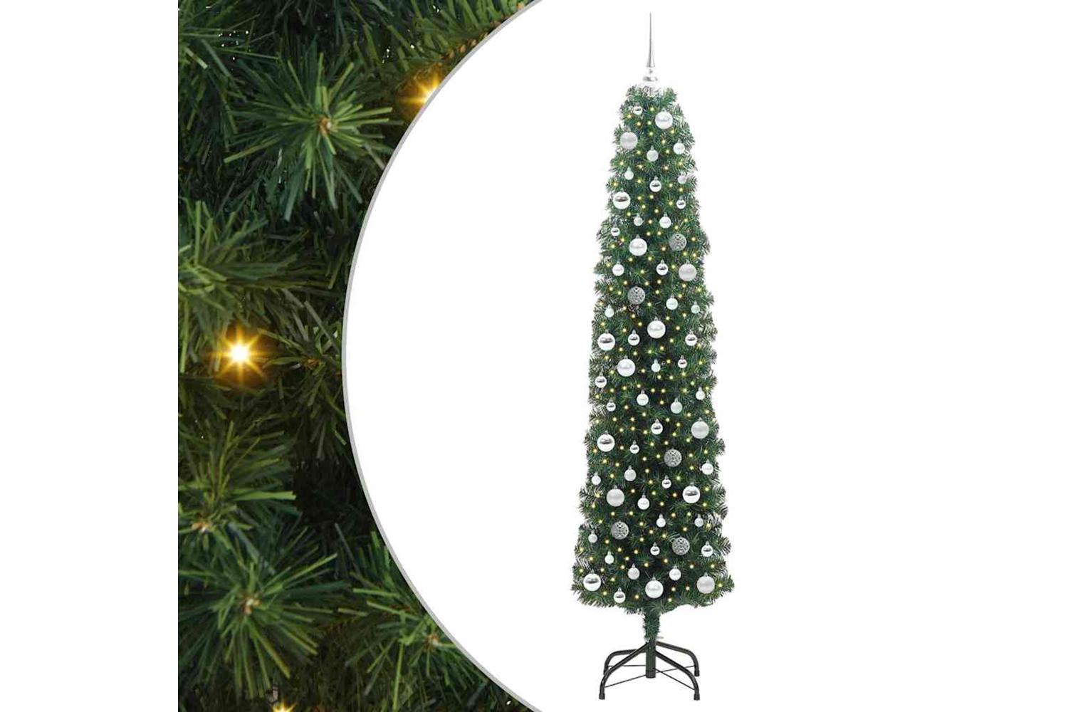 Vidaxl Artificial Christmas Tree With 300 Leds With Stand Green 210 Cm