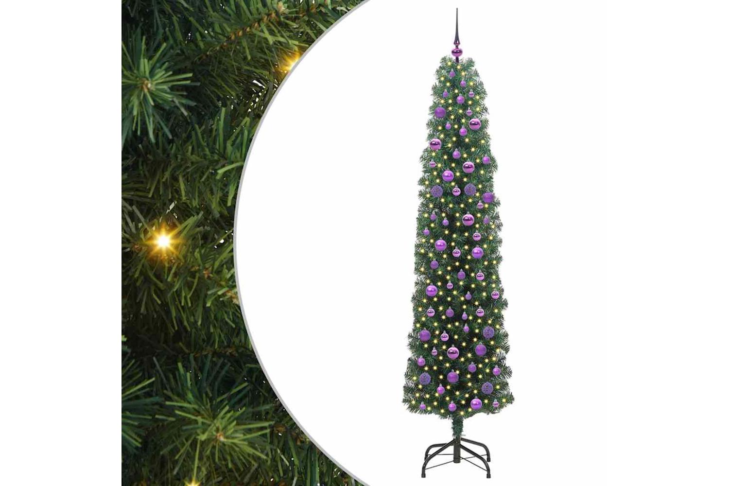 Vidaxl Artificial Christmas Tree With 300 Leds With Stand Green 210 Cm