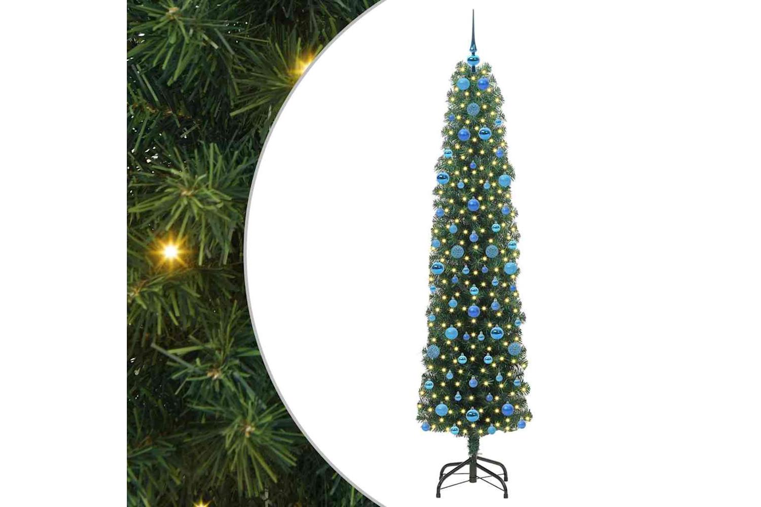 Vidaxl Artificial Christmas Tree With 300 Leds With Stand Green 210 Cm