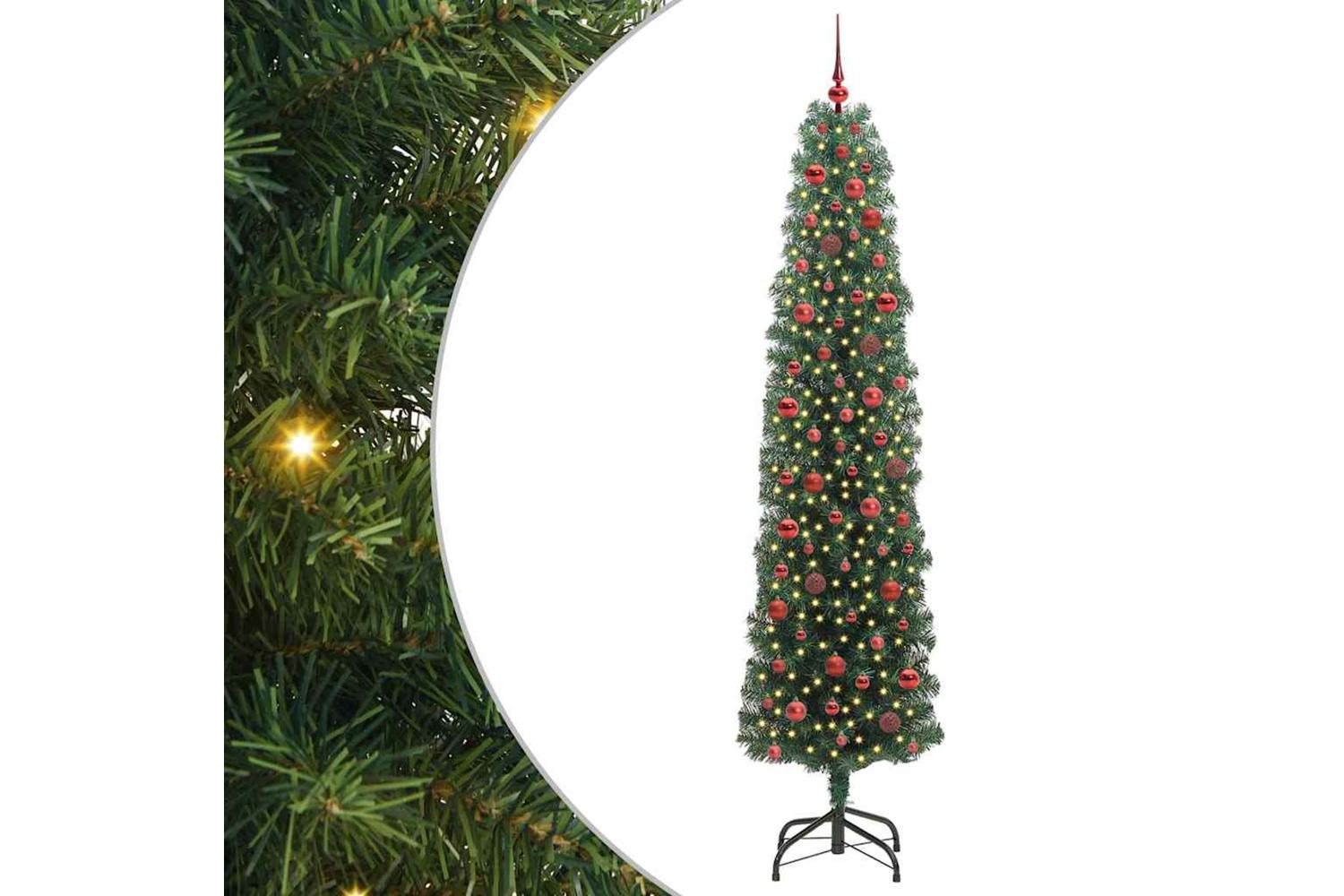 Vidaxl Artificial Christmas Tree With 300 Leds With Stand Green 240 Cm