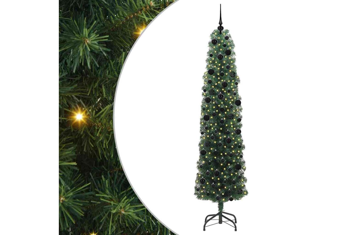Vidaxl Artificial Christmas Tree With 300 Leds With Stand Green 240 Cm