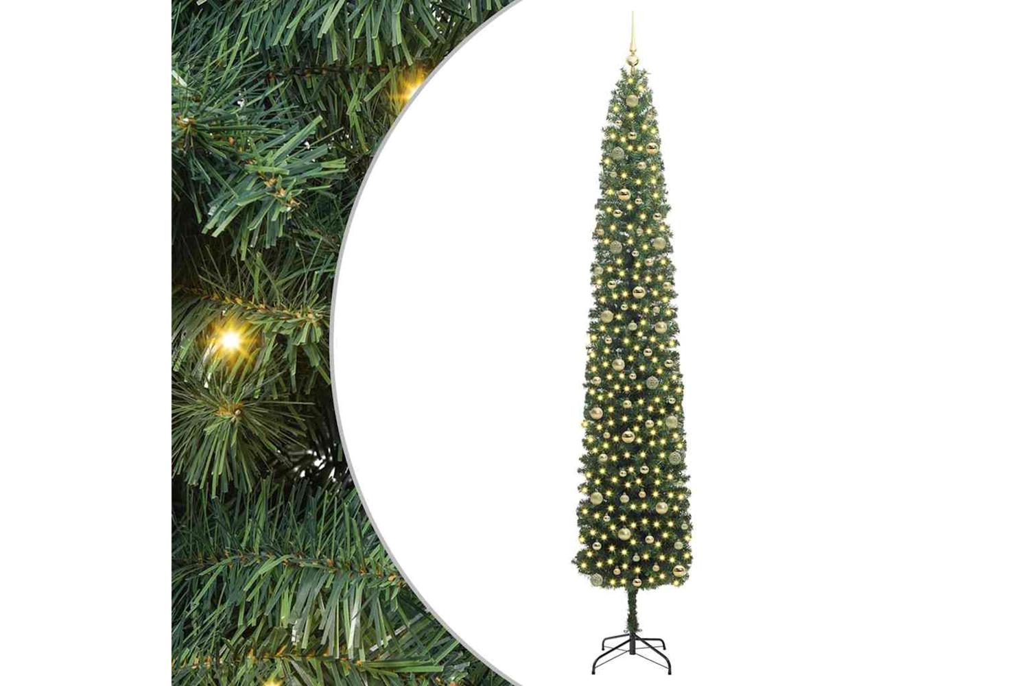 Vidaxl Artificial Christmas Tree With 300 Leds With Stand Green 270 Cm