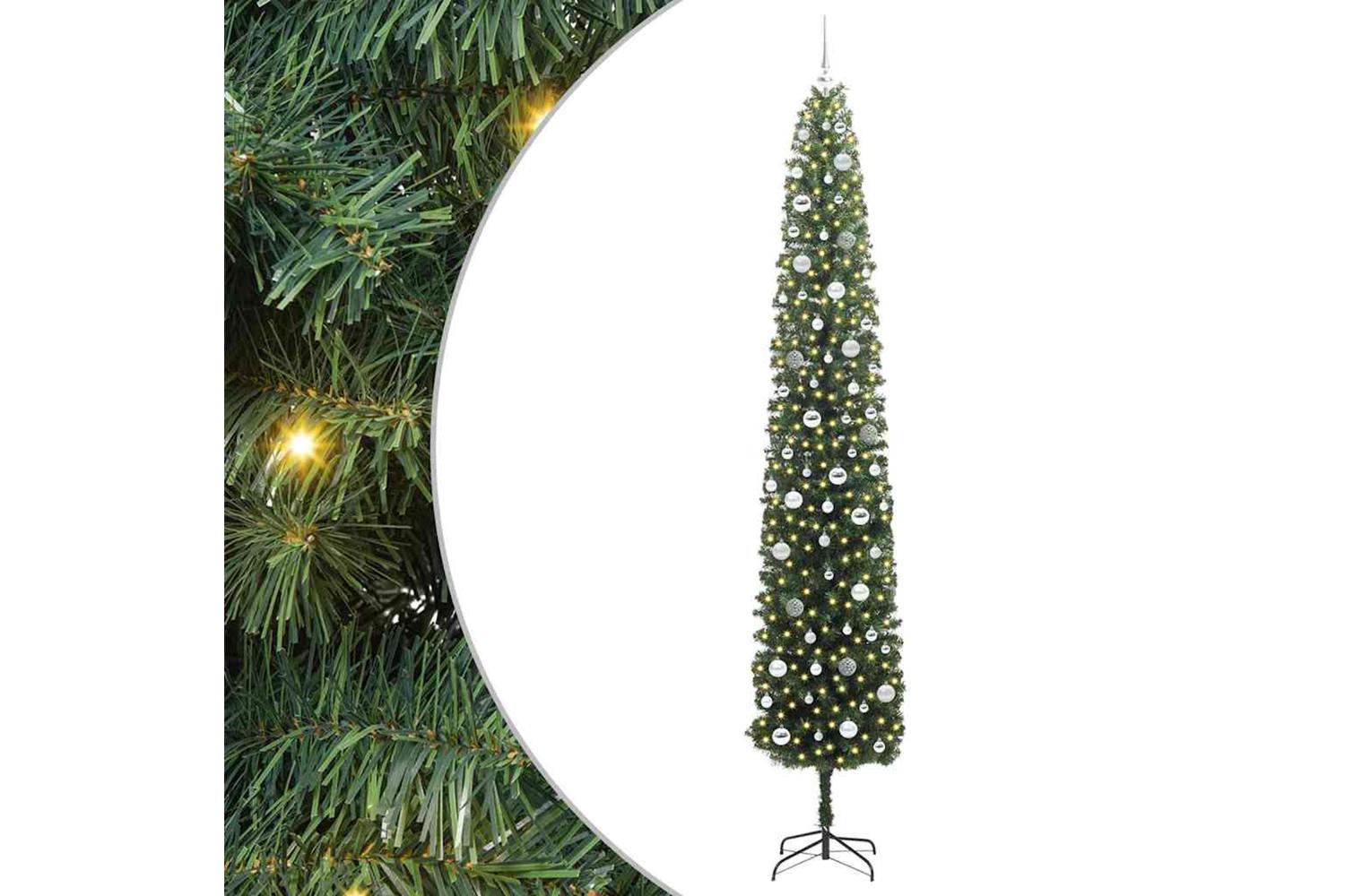 Vidaxl Artificial Christmas Tree With 300 Leds With Stand Green 270 Cm