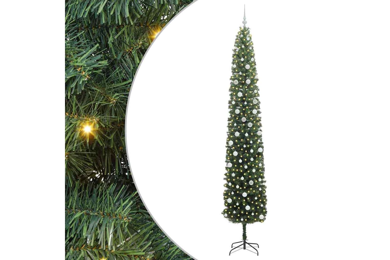 Vidaxl Artificial Christmas Tree With 300 Leds With Stand Green 300 Cm