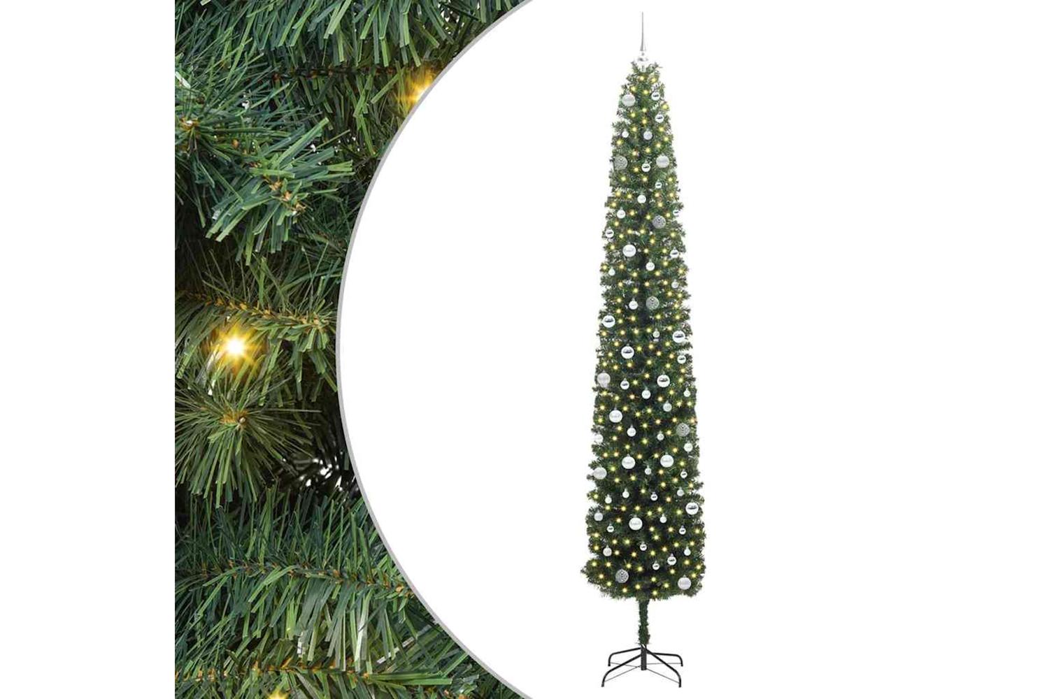 Vidaxl Artificial Christmas Tree With 300 Leds With Stand Green 300 Cm