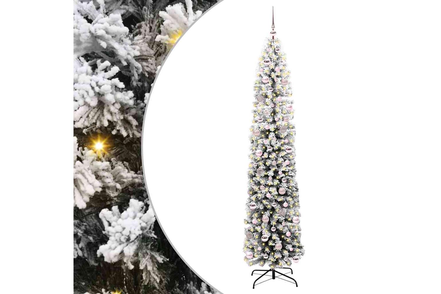 Vidaxl Artificial Christmas Tree With 300 Leds With Stand Green 240 Cm