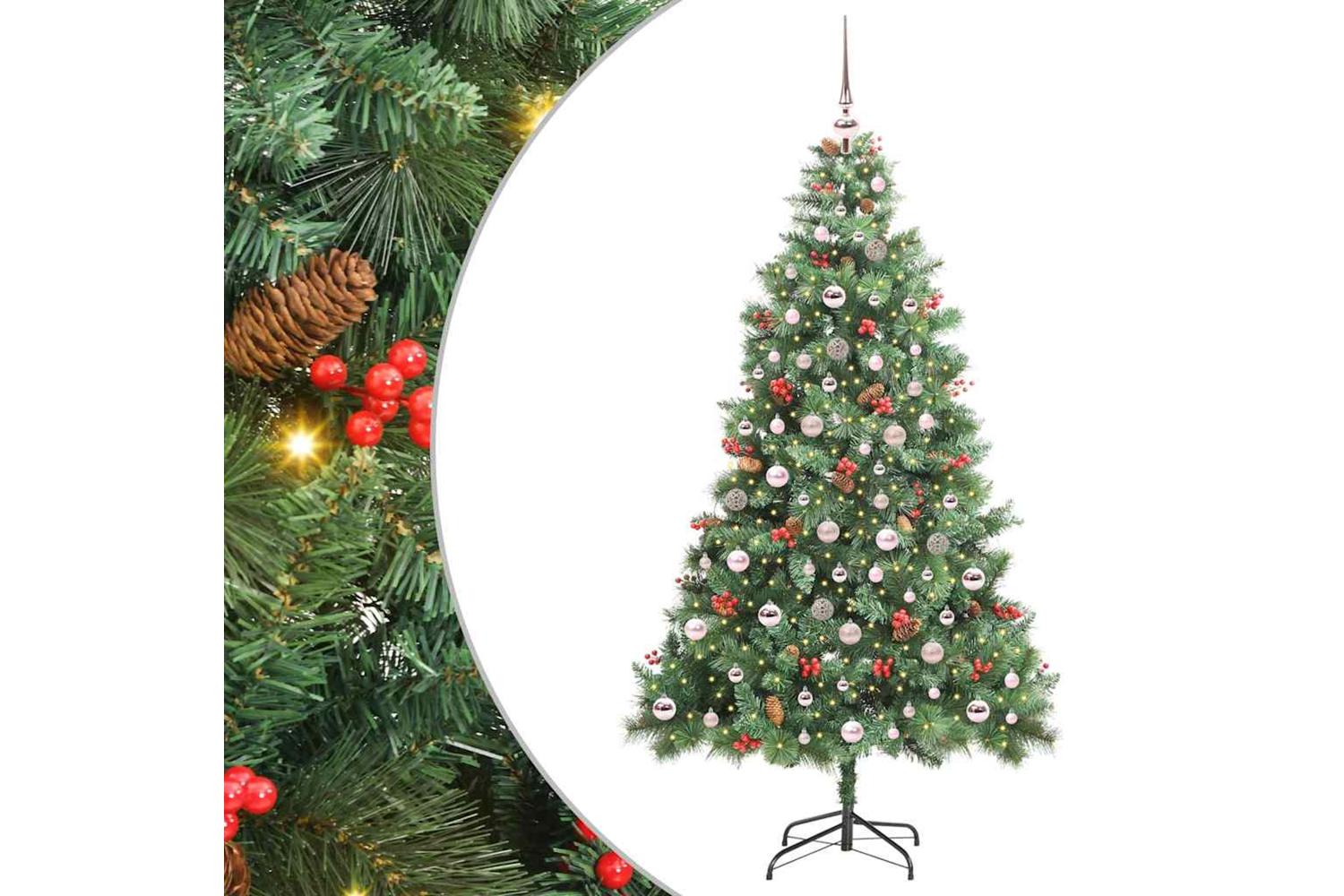 Vidaxl Artificial Christmas Tree Green 210 Cm Pvc And Metal
