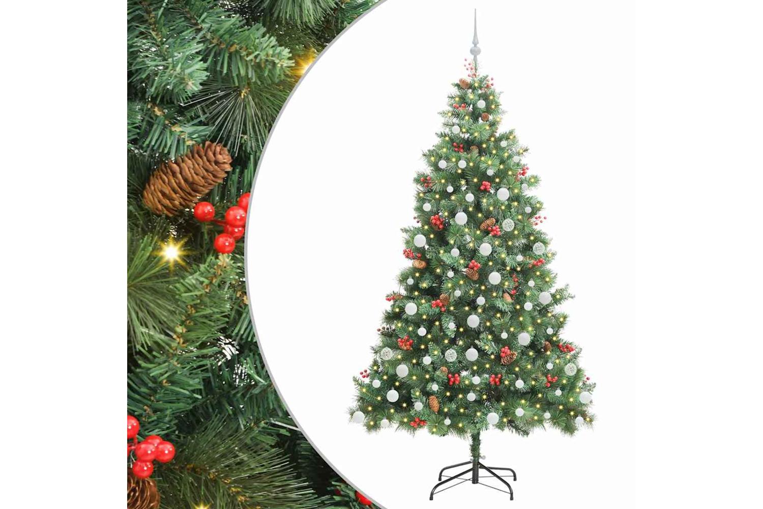Vidaxl Artificial Christmas Tree Green 210 Cm Pvc And Metal