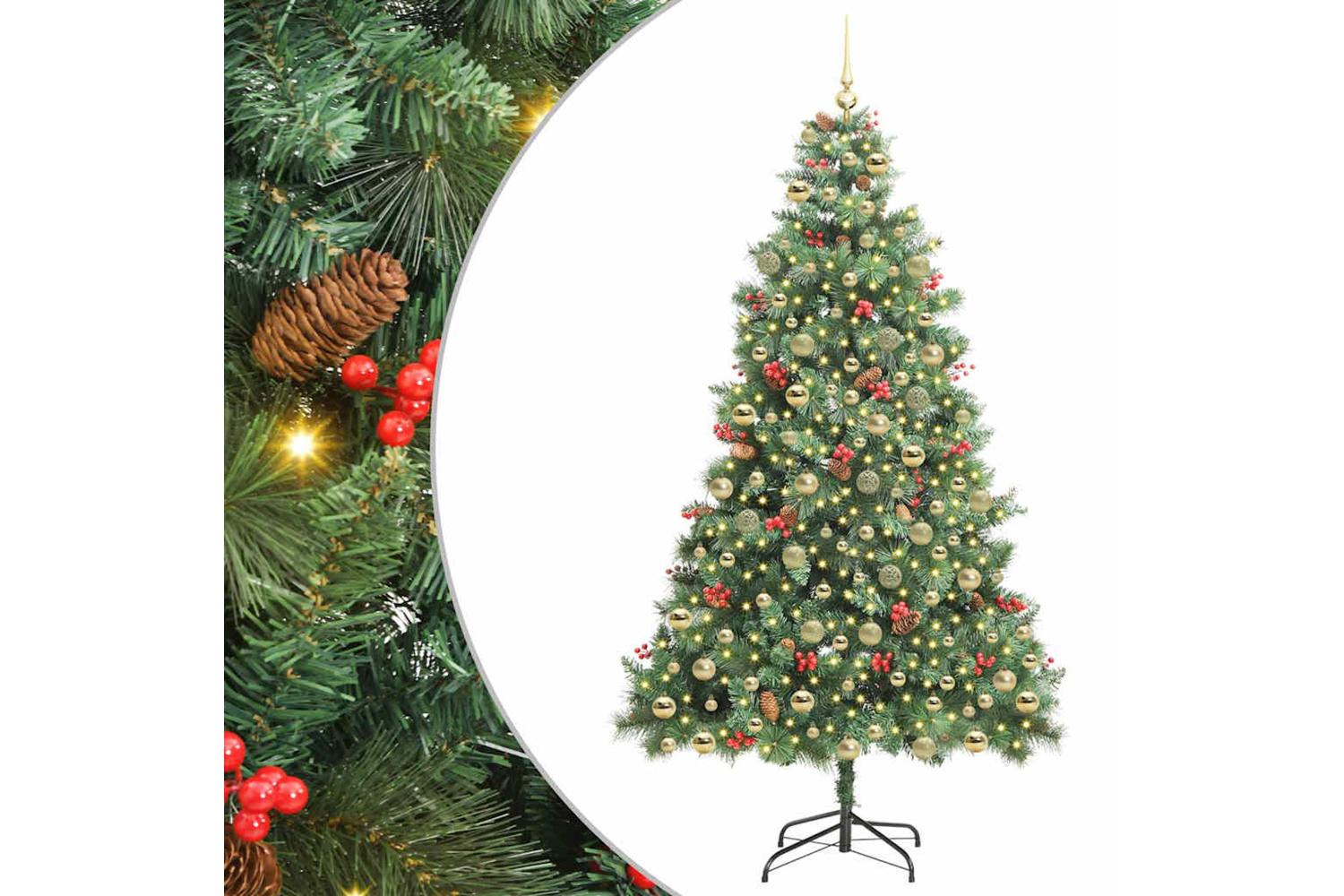 Vidaxl Artificial Christmas Tree Green 210 Cm Pvc And Metal