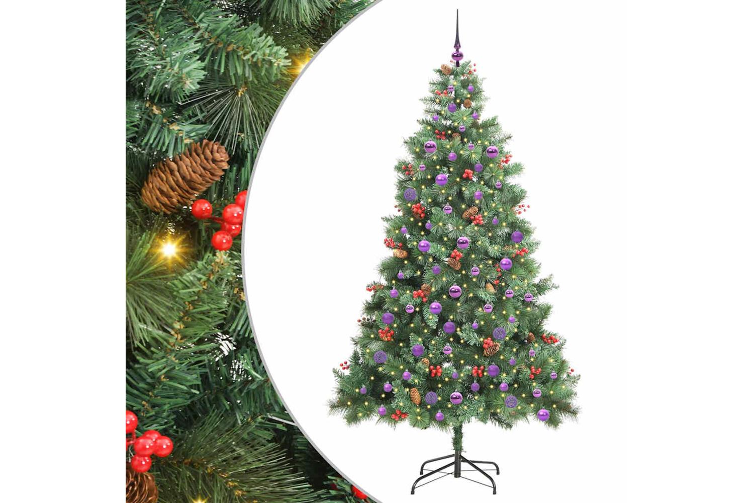 Vidaxl Artificial Christmas Tree Green 210 Cm Pvc And Metal