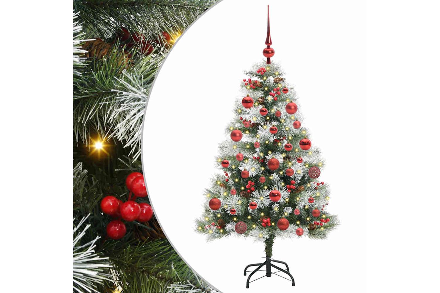 Vidaxl Artificial Christmas Tree Green And White 150 Cm