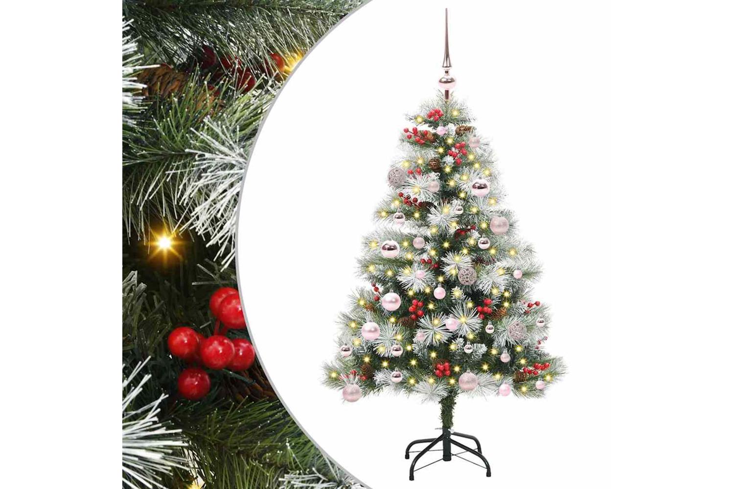 Vidaxl Artificial Christmas Tree Green And White 150 Cm