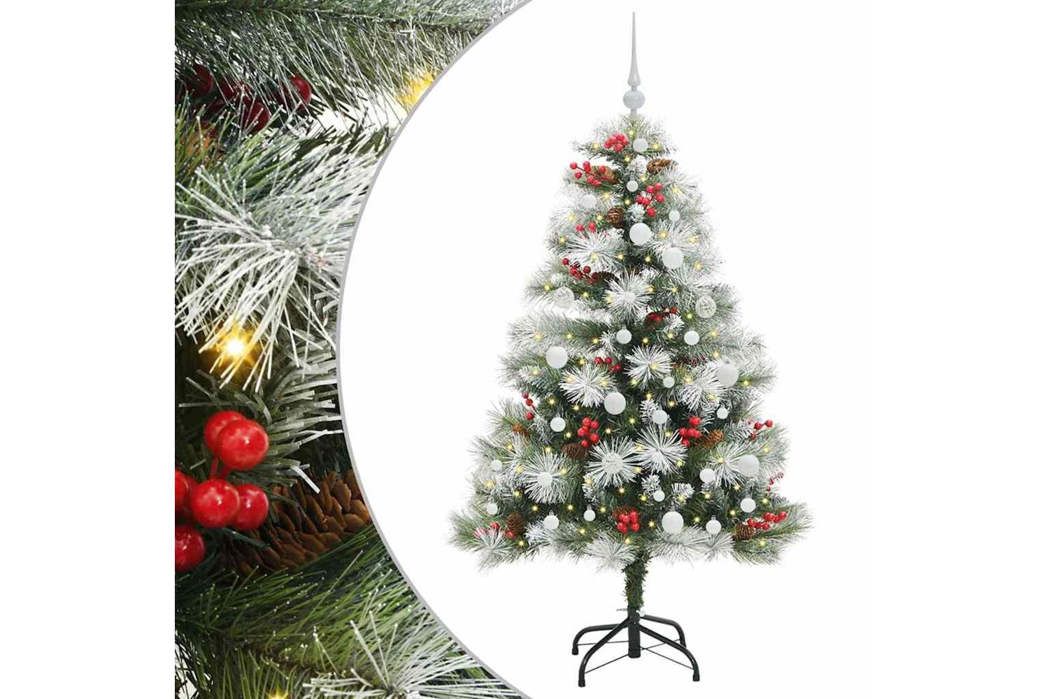 Vidaxl Artificial Christmas Tree Green And White 150 Cm