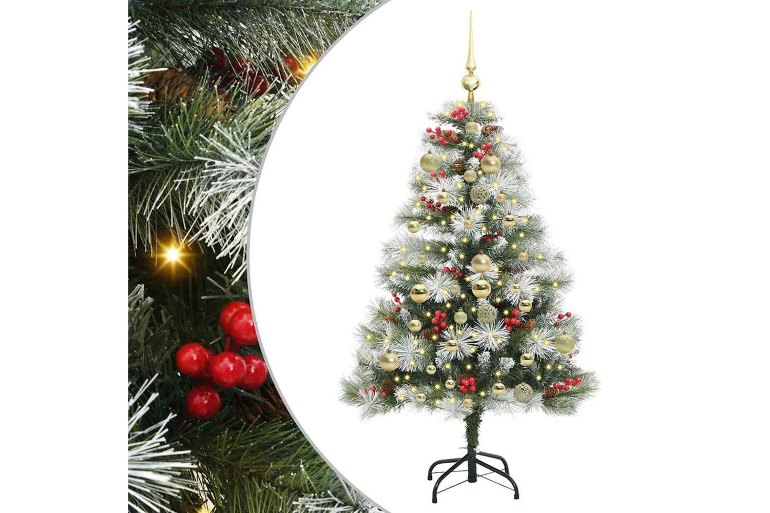 Vidaxl Artificial Christmas Tree Green And White 150 Cm
