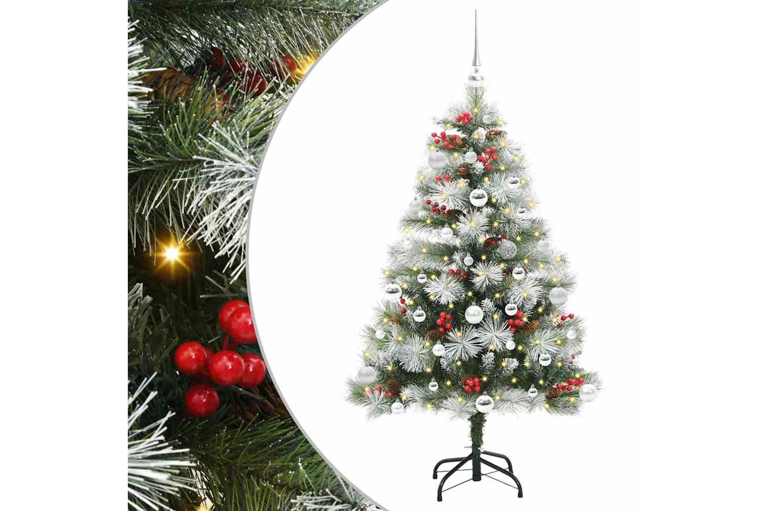 Vidaxl Artificial Christmas Tree Green And White 150 Cm