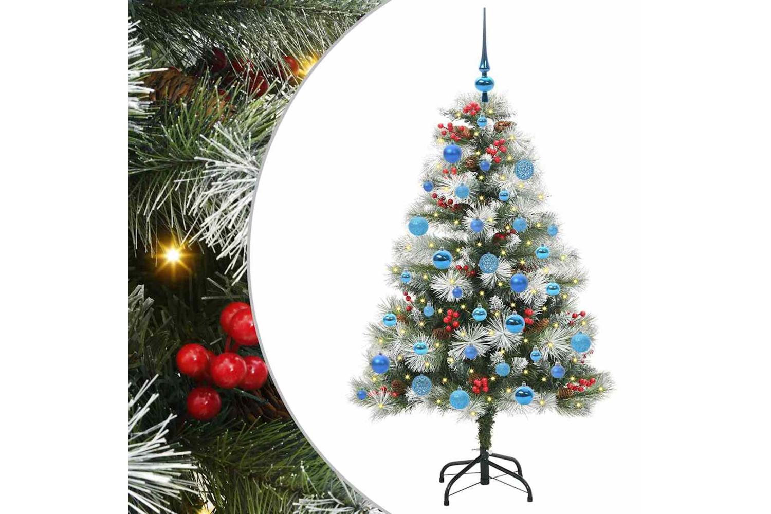 Vidaxl Artificial Christmas Tree Green And White 150 Cm