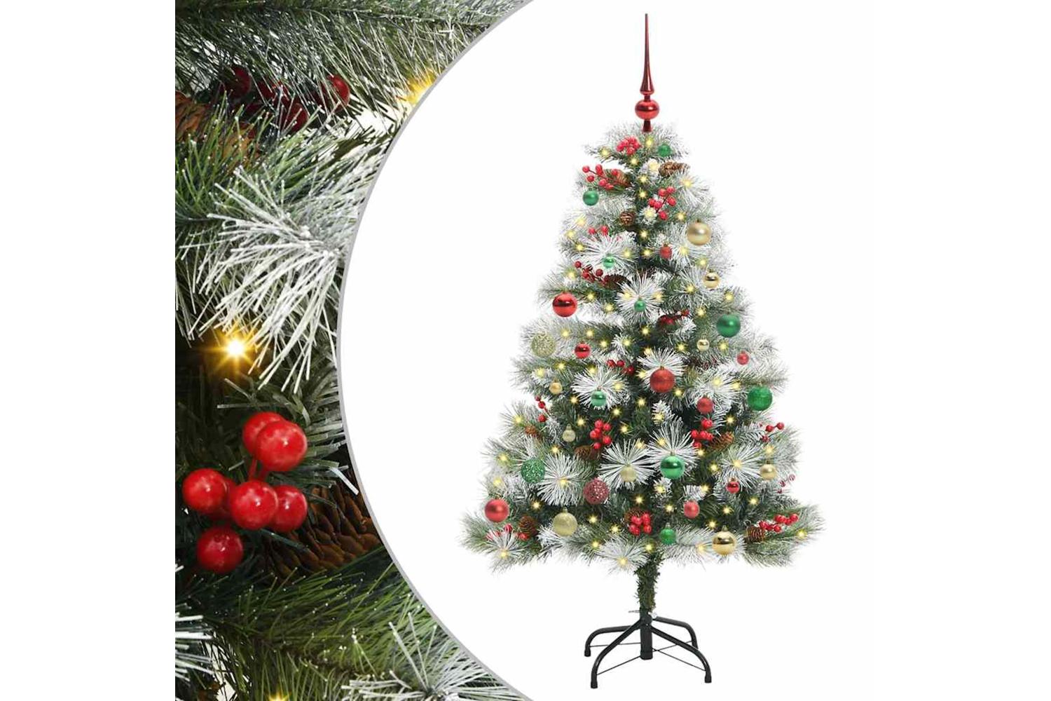Vidaxl Artificial Christmas Tree Green And White 150 Cm