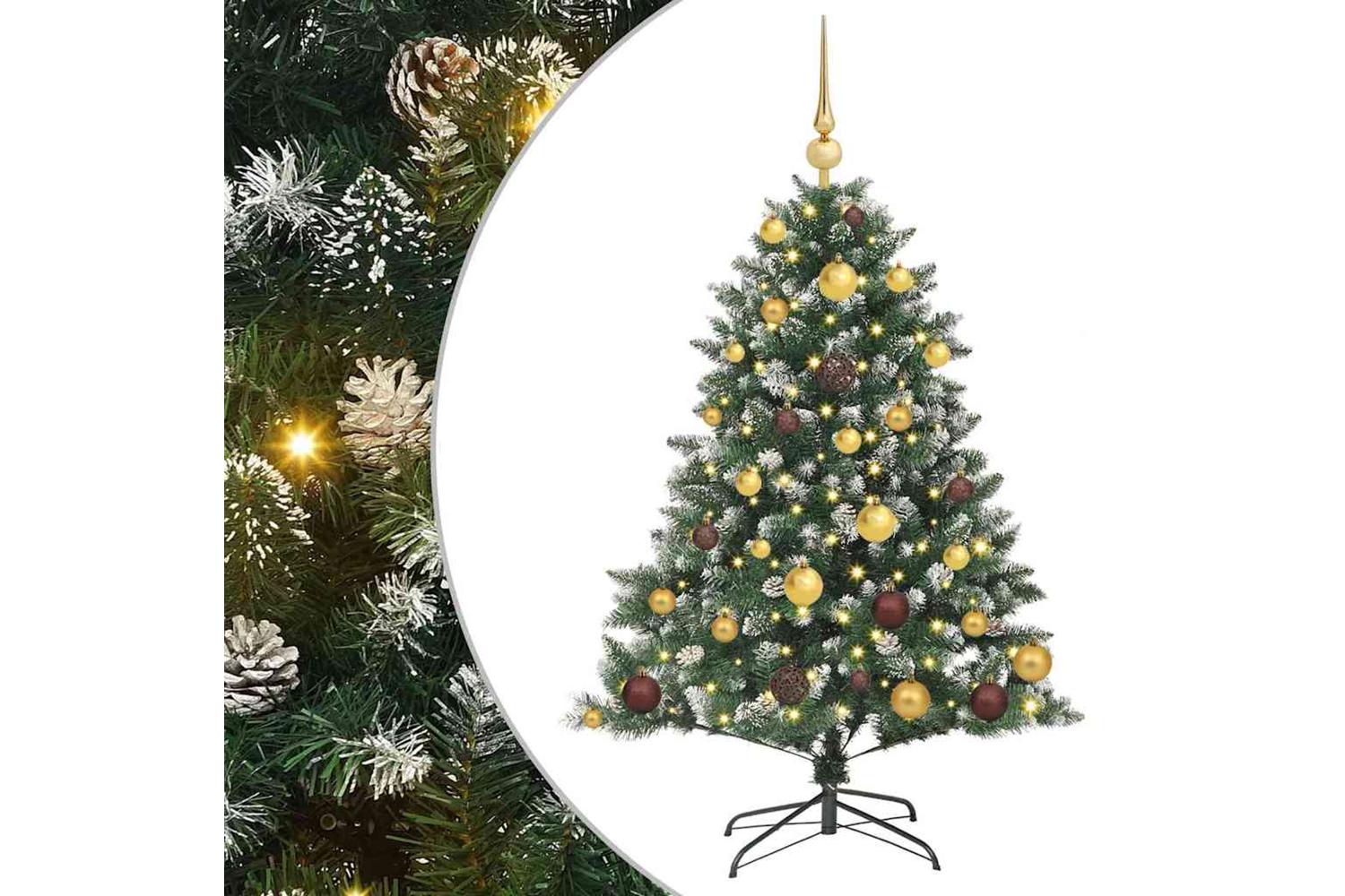 Vidaxl Artificial Christmas Tree With 150 Leds Green 85 X 85 X 120 Cm