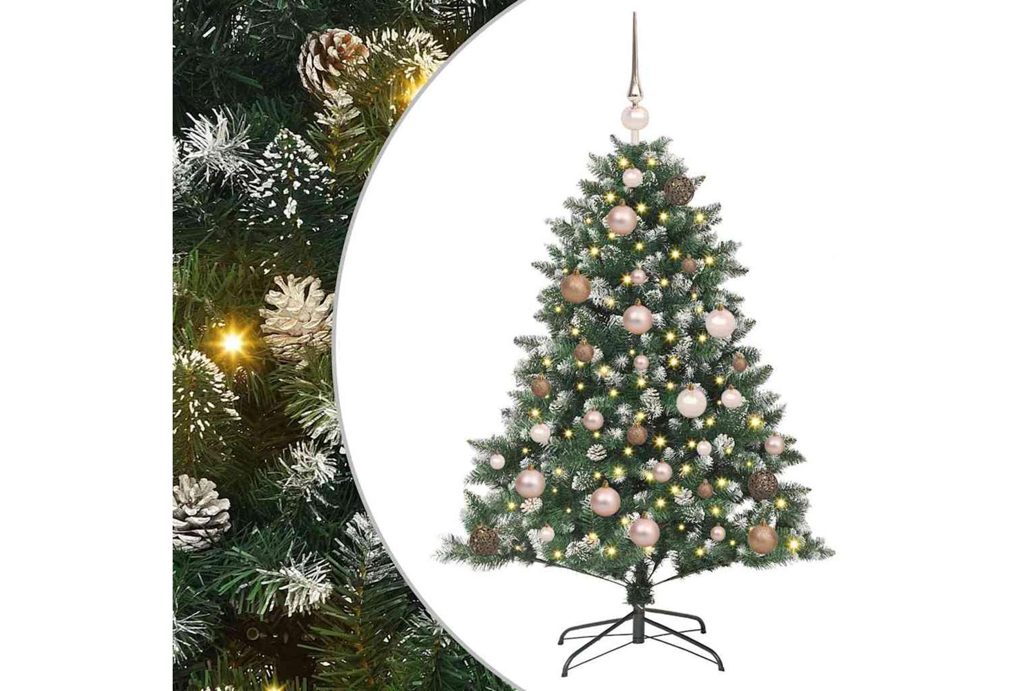 Vidaxl Artificial Christmas Tree With 150 Leds Green 85 X 85 X 120 Cm