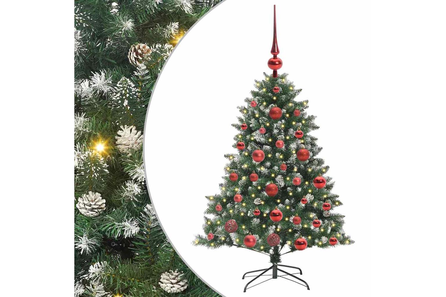Vidaxl Artificial Christmas Tree With 150 Leds Green 85 X 85 X 120 Cm