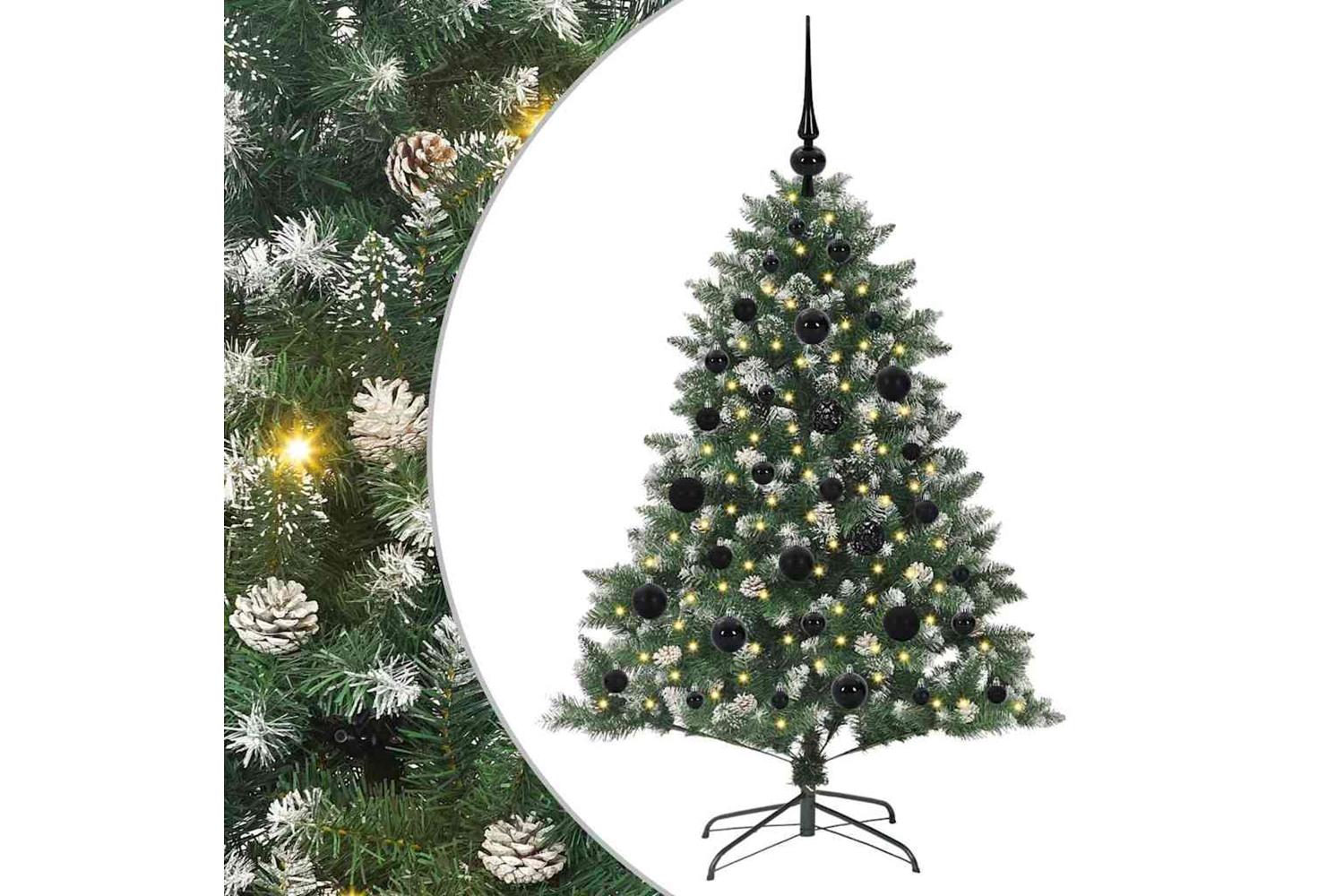 Vidaxl Artificial Christmas Tree With 150 Leds Green 85 X 85 X 120 Cm