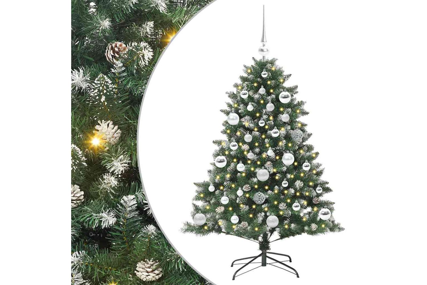 Vidaxl Artificial Christmas Tree With 150 Leds Green 85 X 85 X 120 Cm