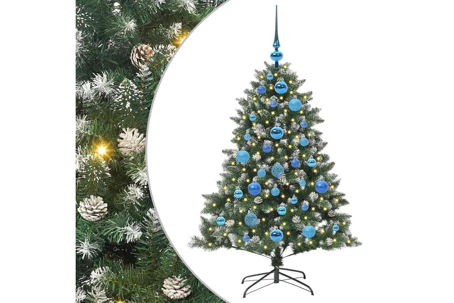 Vidaxl Artificial Christmas Tree With 150 Leds Green 85 X 85 X 120 Cm