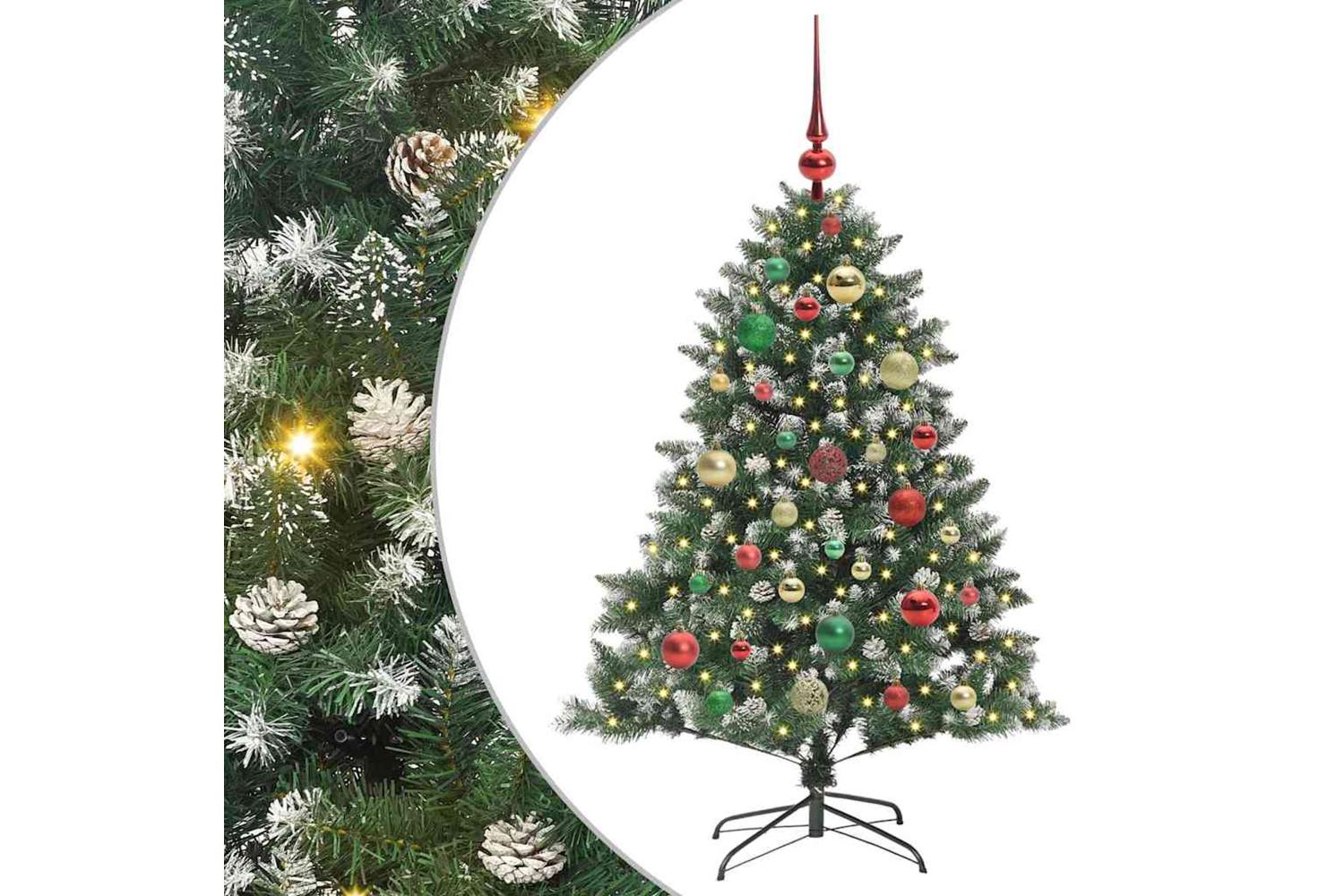 Vidaxl Artificial Christmas Tree With 150 Leds Green 85 X 85 X 120 Cm
