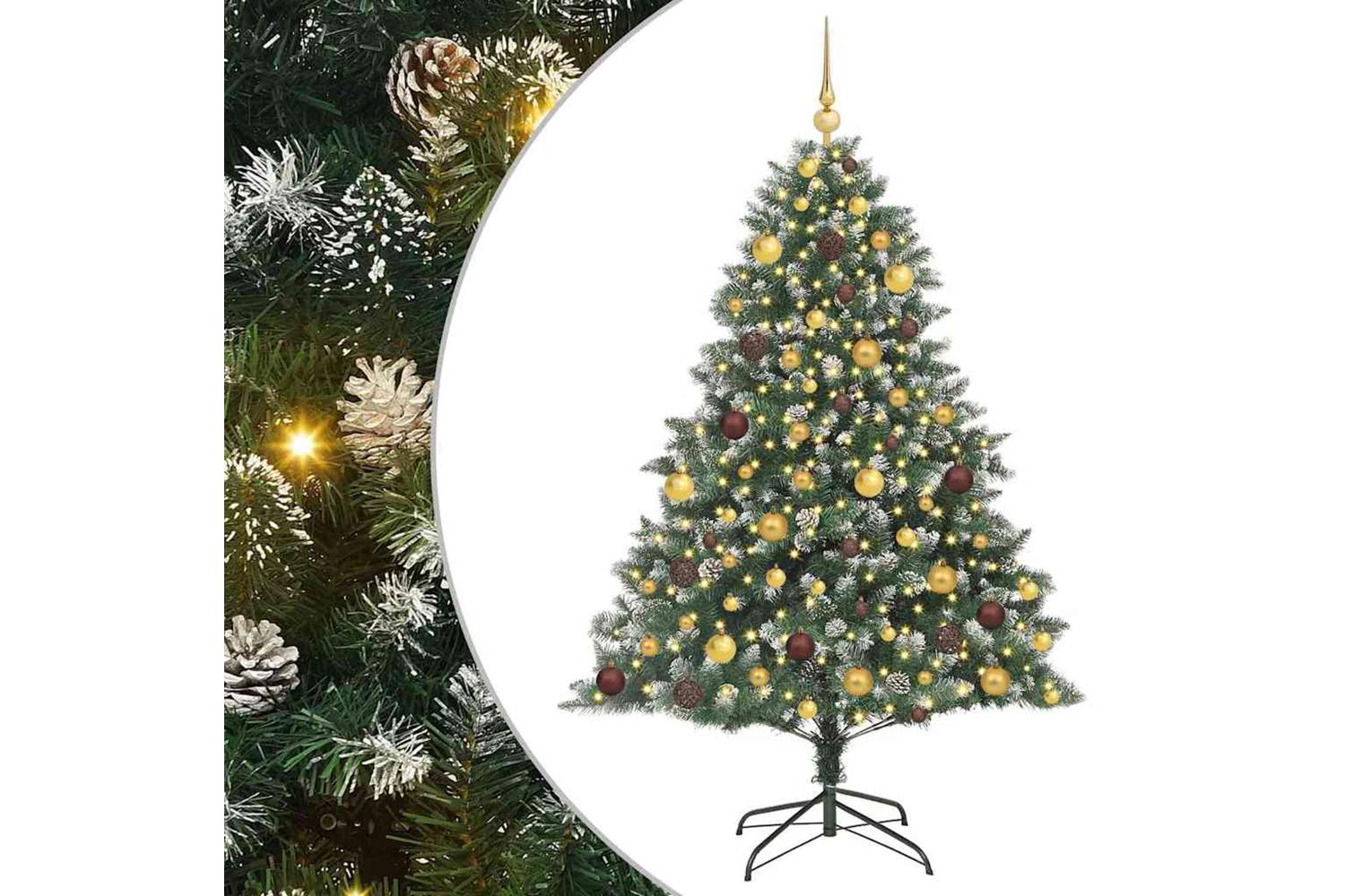 Vidaxl Artificial Christmas Tree With Stand Green 126 X 126 X 180 Cm