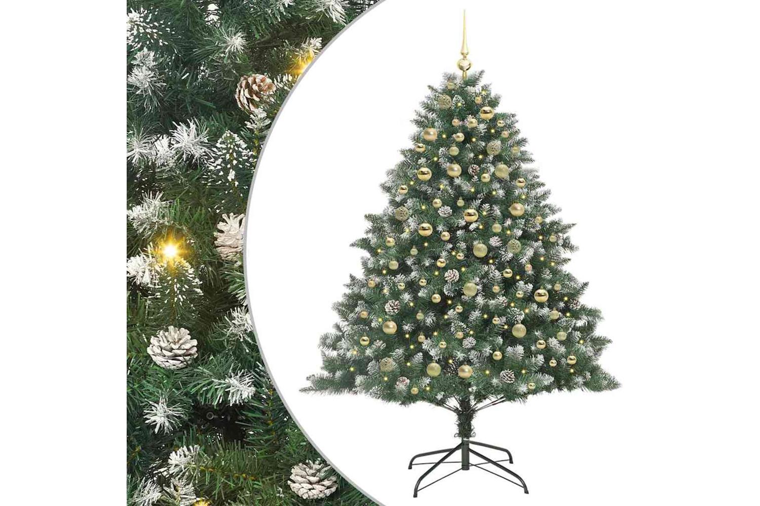 Vidaxl Artificial Christmas Tree With Stand Green 126 X 126 X 180 Cm