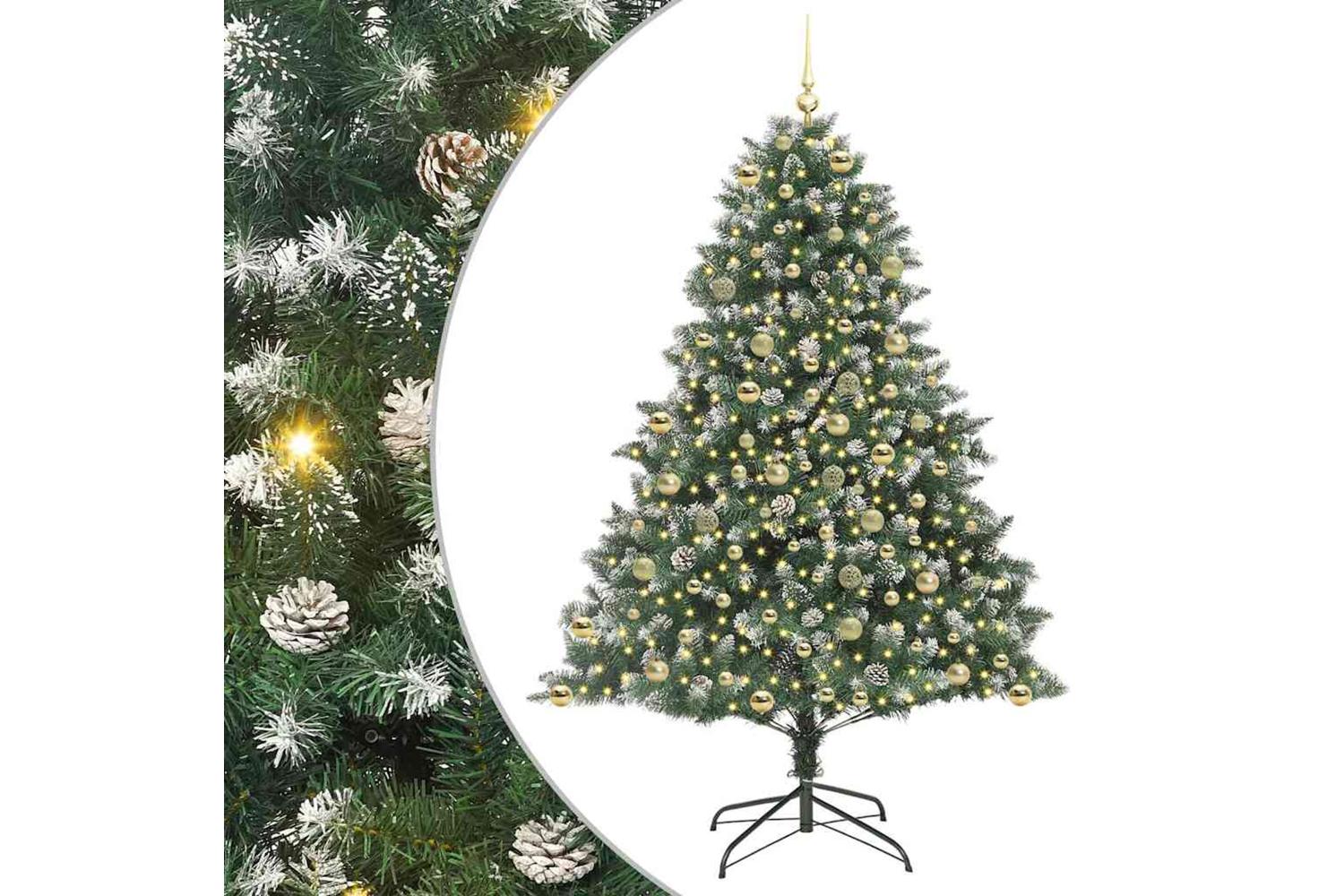 Vidaxl Artificial Christmas Tree With Stand Green 140 X 140 X 210 Cm
