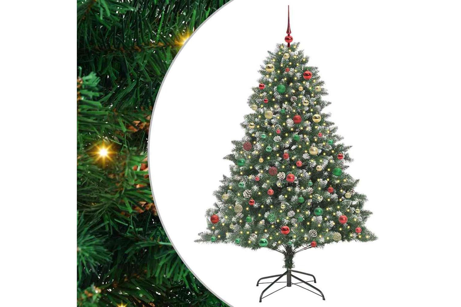 Vidaxl Artificial Christmas Tree With Stand Green 140 X 140 X 210 Cm