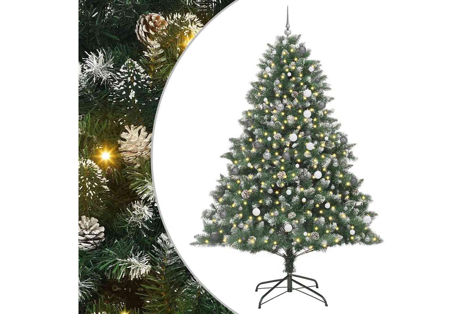 Vidaxl Artificial Christmas Tree With Stand Green 160 X 160 X 240 Cm