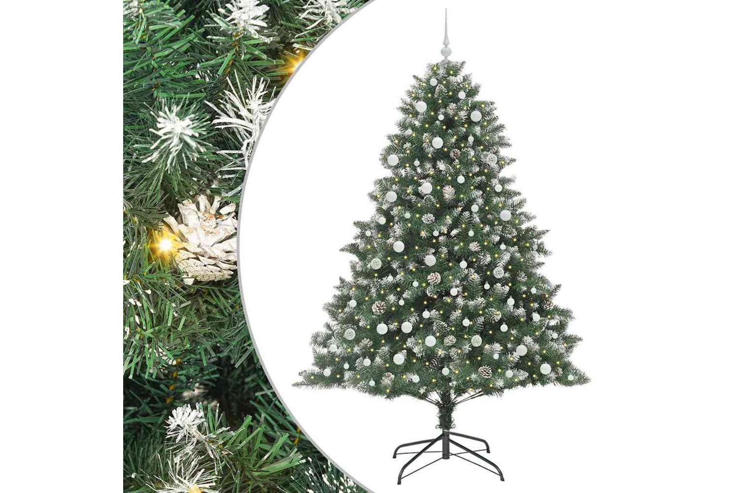 Vidaxl Artificial Christmas Tree With Stand Green 160 X 160 X 240 Cm