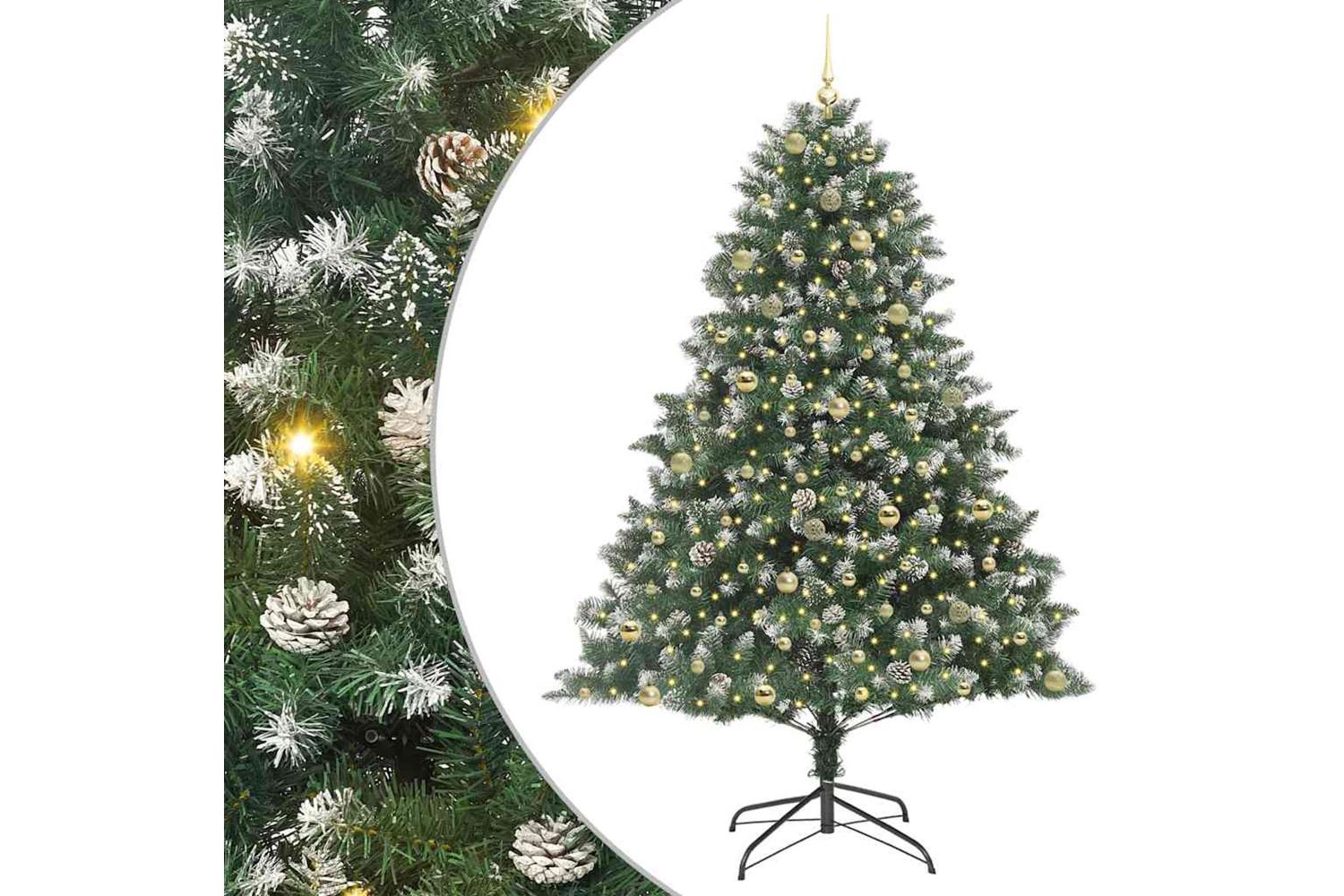 Vidaxl Artificial Christmas Tree With Stand Green 160 X 160 X 240 Cm